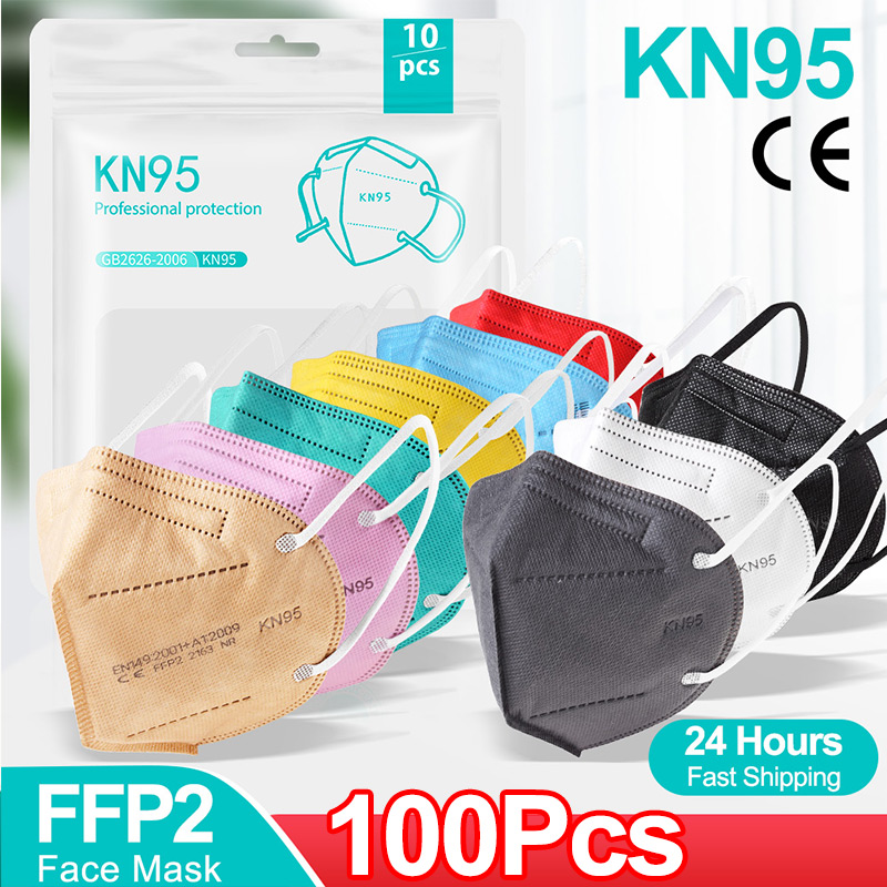 Disposable Surgical Mask - 10-100PCS Mascarillas FFP2หน้ากากปิดหน้า CE ได้รับการอนุมัติ FPP2