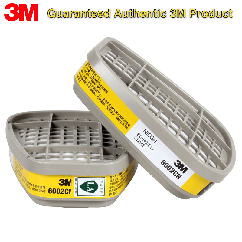 Dust Mask Construction - 3M 6002 ตลับกรองก๊าซกรด NIOSH ตัวกรองหน้ากากสำหรับ 6200/7502/6800