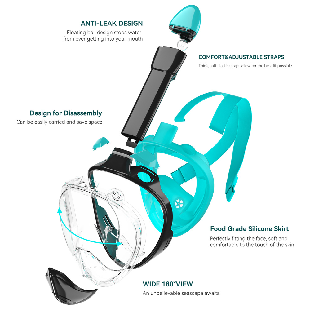 หน้ากากดําน้ําแบบเต็มหน้าหน้าก - Silicone Mask Bracket บทวิจารณ์และราคา